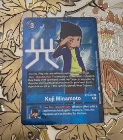 Digimon Card Game Koji Minamoto Box Topper Foil BT7-087 - Image 1