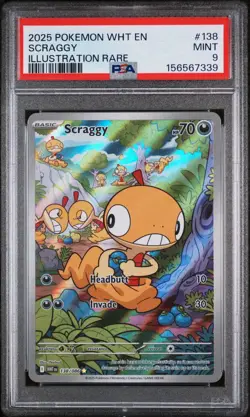 Pokemon TCG Scraggy White Flare Illustration Rare Card 138/086 - Image 1