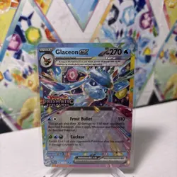 Pokemon TCG Prismatic Evolutions Glaceon ex 026/131 Stamped Promo Card NM 💦 - Image 1