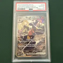 Pokemon TCG Cynthia's Garchomp EX Card 232/182 Sir Destined Rivals PSA 10 - Image 1
