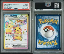 Pikachu EX Holo Ultra Rare Card 219/191 Surging Sparks PSA 10 English-Read Desc. - Image 4