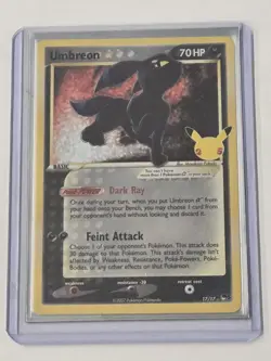 Pokemon TCG Celebrations Umbreon Gold Star 17/17 Holo 25th Anniversary CCG Card - Image 2