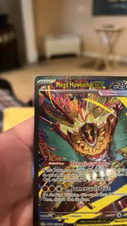 Mega Hawlucha EX Full Art Holo Rare Pokemon Card 283/217 250 HP 120+ Attack - Image 2