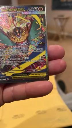 Mega Hawlucha EX Full Art Holo Rare Pokemon Card 283/217 250 HP 120+ Attack - Image 4