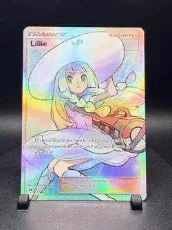 Lillie (Full Art) 147/149 Pokemon Sun & Moon Base Set Holo No Creases Nice Card - Image 1