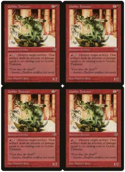 MTG Goblin Tinkerer x4 Mirage Common NM/LP Playset - Image 1