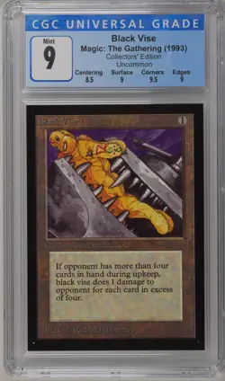 BLACK VISE Collectors Ed U CGC 9 MTG [Nostalgium] - Image 1
