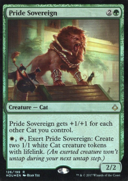 Magic the Gathering, Rare Foil, Pride Sovereign, Pack Fresh, Cat - Image 1