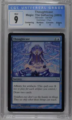 THOUGHTCAST Mirrodin Foil C CGC 9 Q MTG [Nostalgium] - Image 1