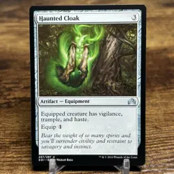 Shadows over Innistrad #257 Haunted Cloak Magic The Gathering MTG - Image 1