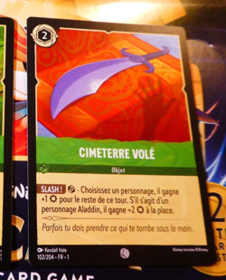 LORCANA TRADING CARD GAME DISNEY CHAPITRE 1 CARTE CIMETERRE VOLE 102/204 FR NM - Image 1