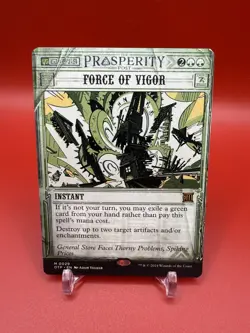 MTG Force Of Vigor 0029 Outlaws of Thunder Junction: Breaking News NM - Image 1