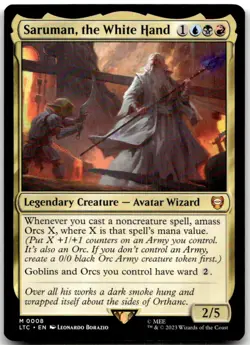 Saruman, the White Hand 8 Commander: The Lord of the Rings MTG NM - Image 1