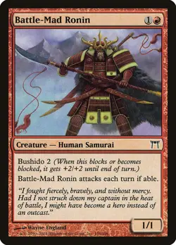 MTG Magic the Gathering 1x FOIL SP Battle-Mad Ronin - Champions of Kamigawa x1 - Image 1