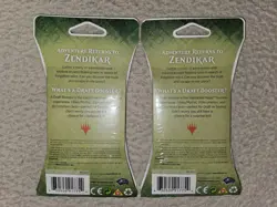 Magic Zendikar Rising New Factory Wrapped & Sealed Sleeved Booster Pack Lot Of 2 - Image 2