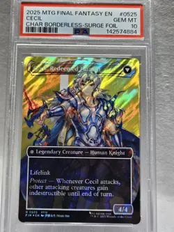MTG Final Fantasy Cecil Redeemed Paladin/Cecil Dark Knight Surge Foil PSA 10 - Image 1