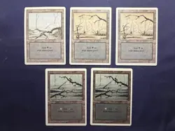 Swamp - 1994 Magic the Gathering MTG Revised LOT of 5 - Free Shipping! - Image 1