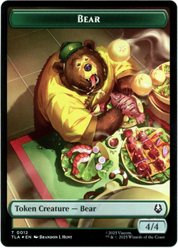 Bear / Food 0020 (Foil) Double-Sided Token Avatar: The Last Airbender NM/M MTG - Image 1