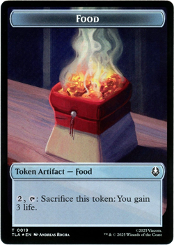 Dragon / Food 0019 (Foil) Double-Sided Token Avatar: The Last Airbender NM/M MTG - Image 2