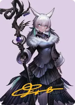 Y'shtola, Night's Blessed Art Card (53) (Gold-Stamped Signature) Magic mtg NM-Mi - Image 1
