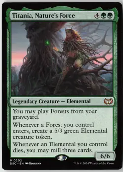 Titania, Nature's Force (202) - Normal - Duskmourn: House of Horror (DSC) - NM - Image 1