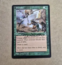 UNPLAYED SIGNED NM MTG Provoke Stronghold MAGIC TERESE NIELSEN EDH CUBE VTG - Image 1