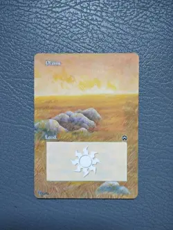 Plains #331 MTG Mercadian Masques Hand Painted Borderless Extended Altered Art v - Image 1