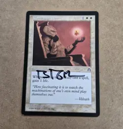 UNPLAYED SIGNED Contemplation NM Stronghold Magic MTG BROM EDH CUBE VINTAGE - Image 1