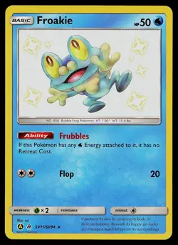 Pokemon Card - Froakie Hidden Fates SV11/SV94 Shiny Holo Rare - Image 1