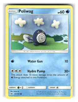 Poliwag 30/149 Common SM Base Set Pokemon Lightly Played - Image 1