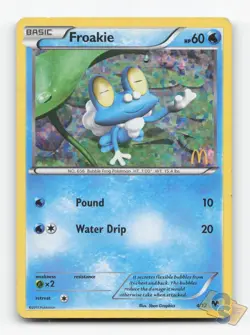 Pokemon TCG - Froakie 004/012 Damaged Holo Promo McDonald's Promos 2014 - Image 1