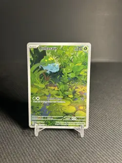 Pokemon TCG Bulbasaur 166/165 Scarlet & Violet 151 Illustration Rare NM- - Image 1