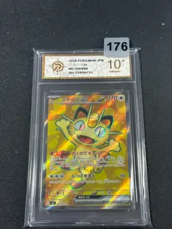 Meowth ex SR M3-100/080 Pokemon Card Japanese Grade 10 - Image 1