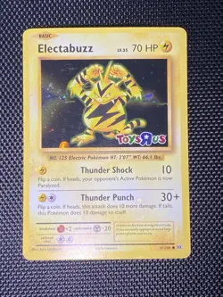 Electabuzz 41/108 HOLO BLEED Toys R Us Stamped Promo Holo Rare Pokemon TC LP+ - Image 1