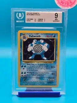 BGS 9 - 1999 Pokemon Base Unlimited #13 Poliwrath HOLO R - Image 1