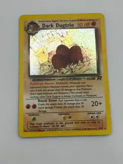 Pokemon TCG Dark Dugtrio 6/82 Rare Holo Team Rocket Vintage - WOTC - Image 1