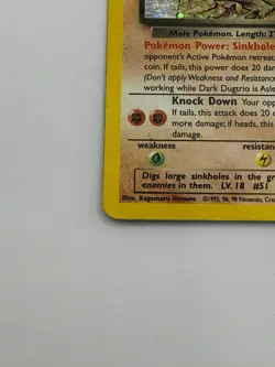Pokemon TCG Dark Dugtrio 6/82 Rare Holo Team Rocket Vintage - WOTC - Image 2