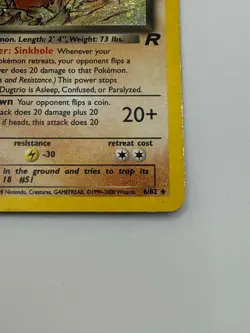 Pokemon TCG Dark Dugtrio 6/82 Rare Holo Team Rocket Vintage - WOTC - Image 3