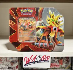 Pokemon TCG: Paradox Destinies Gouging Fire ex Factory Sealed Tin *PLEASE READ* - Image 1