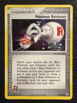 Pokemon TCG Trainer Pokemon Retriever Team Rocket Returns 84 Reverse Holo Stamp - Image 1
