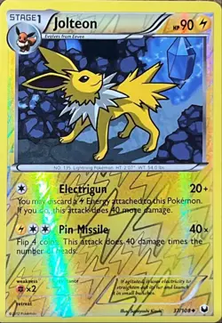 Pokemon TCG Jolteon 37/108 Dark Explorers Reverse Holo 90 HP Uncommon - Image 1