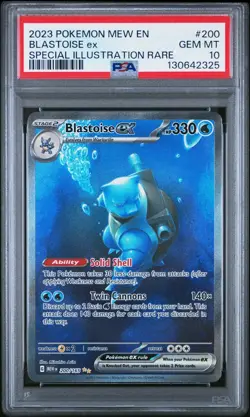 Pokemon TCG Blastoise ex 200/165 151 Special Illustration Rare PSA 10 - Image 1