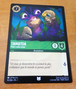 LORCANA TRADING CARD GAME DISNEY CHAPITRE 1 CARTE TAMATOA 92/204 FR NM - Image 1
