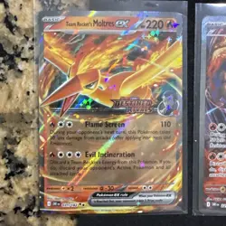 Pokemon Team Rocket’s Moltres EX Destined Rivals Stamped Promo UPC Full Set of 3 - Image 2