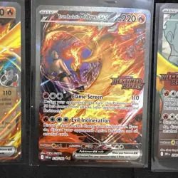 Pokemon Team Rocket’s Moltres EX Destined Rivals Stamped Promo UPC Full Set of 3 - Image 3