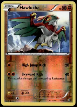 Hawlucha 87/162 Rare BREAKthrough Pokemon Reverse Holo Near Mint - Image 2