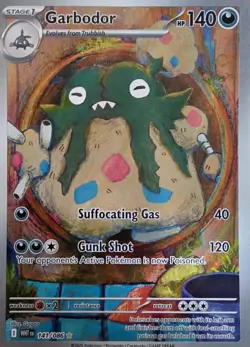 Pokemon Garbodor 141/086 White Flare Illustration Rare Holo Stage 1 English 2025 - Image 1