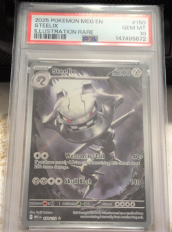 Pokemon 2025 MEG EN Steelix 150/132 Illustration Rare Holo PSA 10 - Image 1