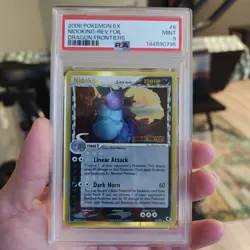 2006 Pokemon EX Dragon Frontiers Reverse Holo Nidoking #6 PSA 9 MINT - Image 2
