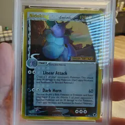 2006 Pokemon EX Dragon Frontiers Reverse Holo Nidoking #6 PSA 9 MINT - Image 3